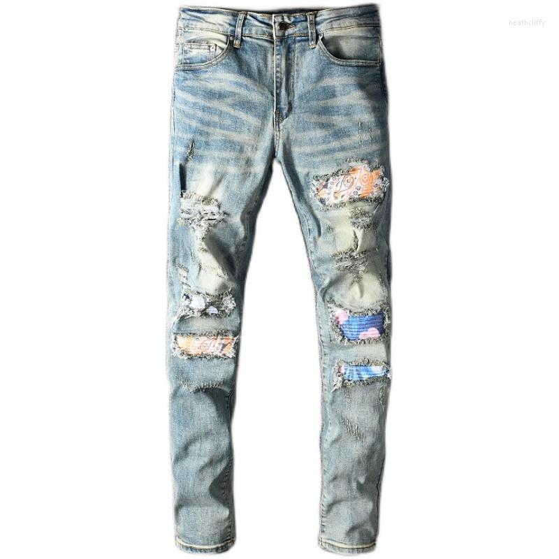 Men's Jeans 2022 Men's Fashion Skinny Biker Ripped Patchwork Denim Pants For MaleMen's Heat22, Blue
Men's Jeans 2022 Men's Fashion Skinny Biker Ripped Patchwork Denim Pants For MaleMen's Heat22, Blue