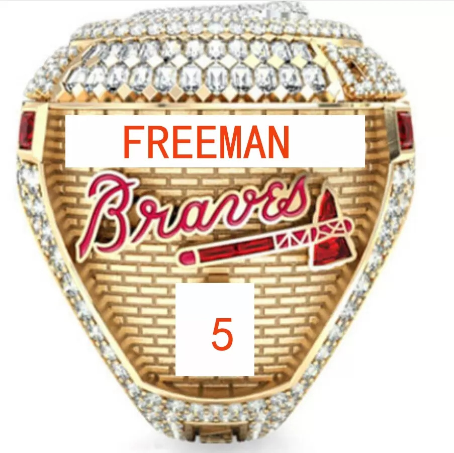high Quality AAA 9 Players Name Ring SOLER FREEMAN ALBIES 2021 2022 World Series Baseball Braves Team Championship Ring With Wooden Display Box Souvenir Mens Fan Gift
high Quality AAA 9 Players Name Ring SOLER FREEMAN ALBIES 2021 2022 World Series Baseball Braves Team Championship Ring With Wooden Display Box Souvenir Mens Fan Gift
