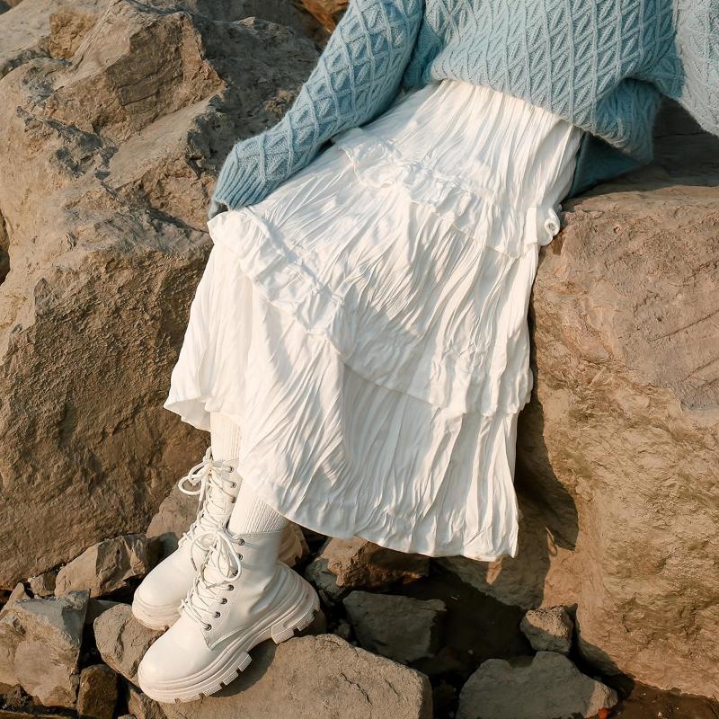 Skirts Qiukichonson Wrinkled White Pleated Skirt Womens Midi Long 2022 Korean Lolita Spring High Waisted Ruched Ruffle Rok
Skirts Qiukichonson Wrinkled White Pleated Skirt Womens Midi Long 2022 Korean Lolita Spring High Waisted Ruched Ruffle Rok