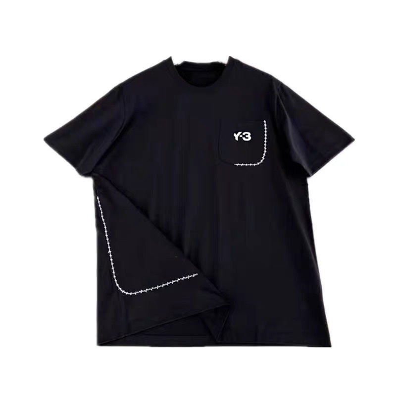 men and women tee Pocket Hem Embroidery Thread Short Sleeve T-Shirt y3 Letter Crew Neck t shirts, White
men and women tee Pocket Hem Embroidery Thread Short Sleeve T-Shirt y3 Letter Crew Neck t shirts, White