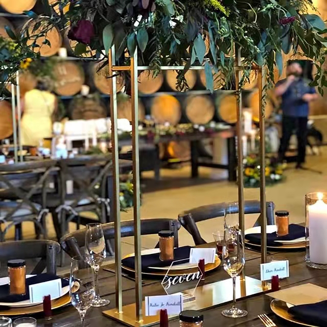 10PCS Outdoor Lawn Wedding Decoration Party Supplies Table Centerpieces Courtyard Aisle Walkway Flower Display Stand Candle Holder Table Number Sign R