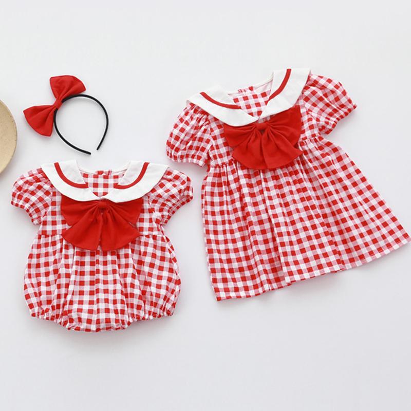 Jumpsuits Summer Kids Baby Girl Short Sleeve Grid Sister Dress Rompers Infant Born Bowknot ClothesJumpsuits, 210518 rompers
Jumpsuits Summer Kids Baby Girl Short Sleeve Grid Sister Dress Rompers Infant Born Bowknot ClothesJumpsuits, 210518 rompers