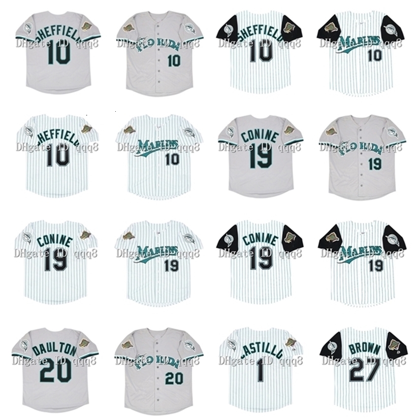 Jay Vintage 1997 Florida Baseball Jersey 10 Gary Sheffield 20 Darren Daulton 19 Jeff Conine 24 Bobby Bonilla 27 Kevin Brown 1 Luis Castillo
Jay Vintage 1997 Florida Baseball Jersey 10 Gary Sheffield 20 Darren Daulton 19 Jeff Conine 24 Bobby Bonilla 27 Kevin Brown 1 Luis Castillo