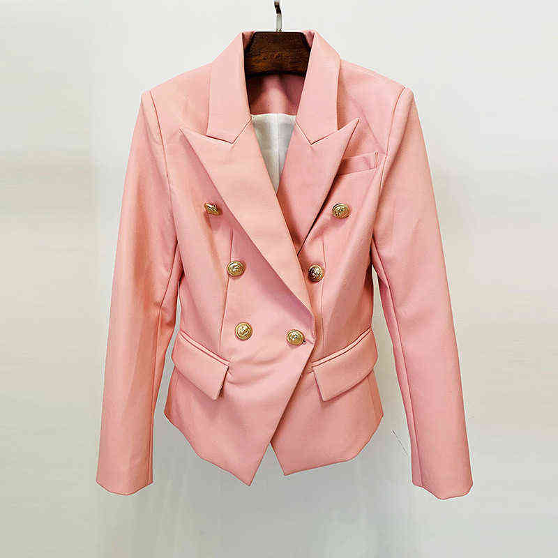 New Pink Pu Leather Jackets Women 2022 Fall Winter Synthetic Leather Lion Head Metal Button Double Breasted Jacket Blazer J220813, Pink jacket
New Pink Pu Leather Jackets Women 2022 Fall Winter Synthetic Leather Lion Head Metal Button Double Breasted Jacket Blazer J220813, Pink jacket