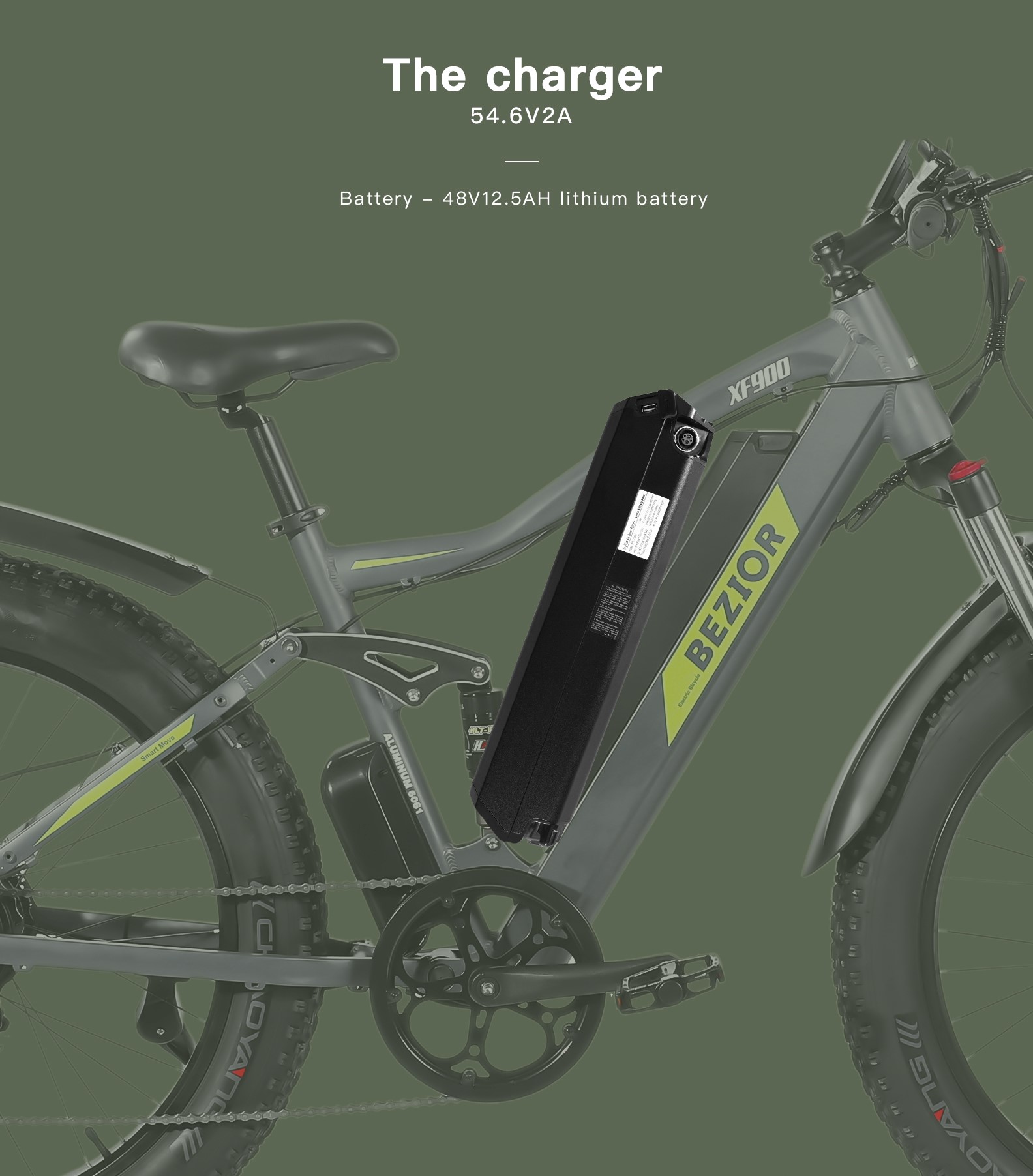 Bezior Xf900 Electric Bicycle with 48v12 5Ah Battery, Motor Power 500W(The Logistics Price Pls Contact Us)