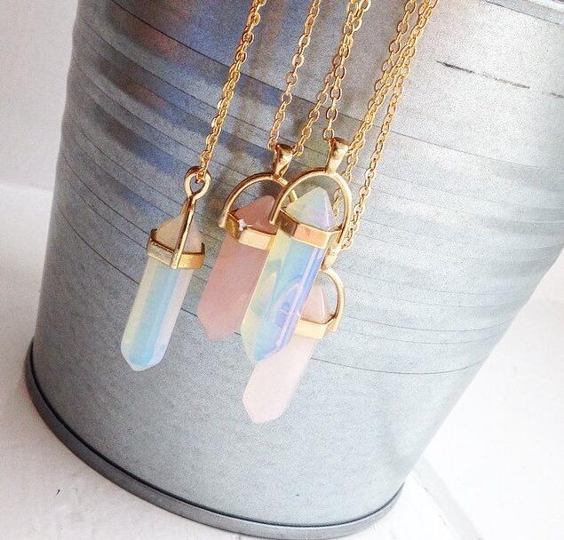 Fashion Trend Crystals Necklace Bohemian Hexagon Opal Pendant Female Crystal Necklace Gift GC941
Fashion Trend Crystals Necklace Bohemian Hexagon Opal Pendant Female Crystal Necklace Gift GC941