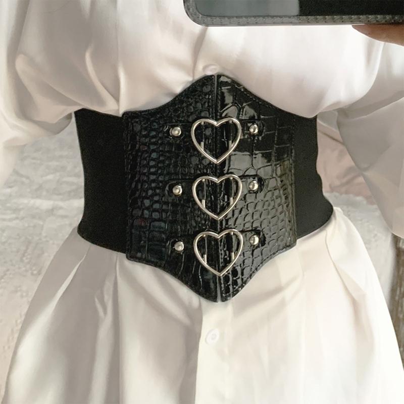Belts Gothic Solid Color Lift Up Female Waist Corset Wide PU Leather Belt Women Fashion Slimming Waistband Elastic Corsets 3XUA, Black
Belts Gothic Solid Color Lift Up Female Waist Corset Wide PU Leather Belt Women Fashion Slimming Waistband Elastic Corsets 3XUA, Black