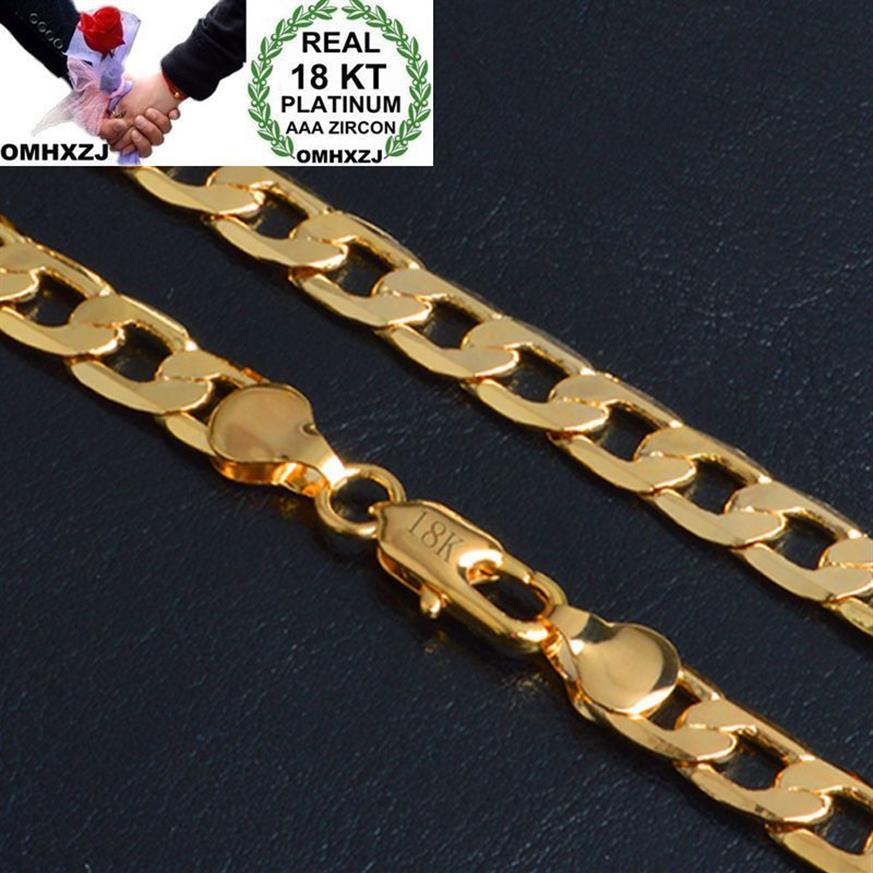 OMHXZJ Whole Personality Fashion OL Woman Girl Party Wedding Gift Gold 8MM Figaro Chain 18KT Gold Chain Necklace NC1512522
OMHXZJ Whole Personality Fashion OL Woman Girl Party Wedding Gift Gold 8MM Figaro Chain 18KT Gold Chain Necklace NC1512522