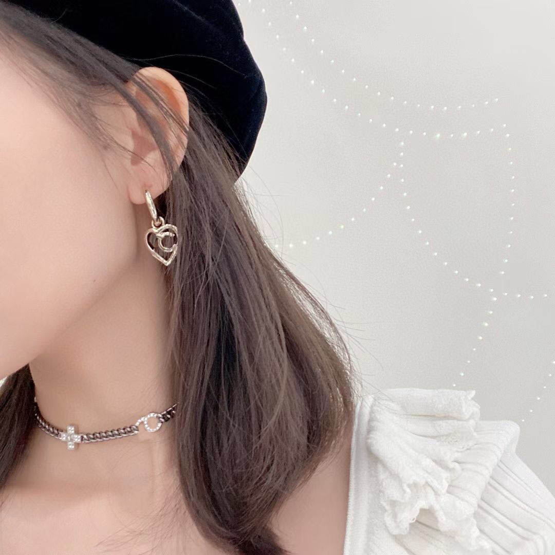 Top quality charm pendant necklace with diamond and black plated for women engagement jewelry gift have stamp PS7691