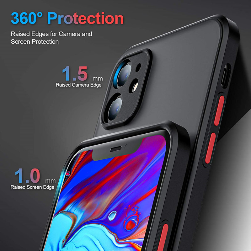 Fabric Shockproof Armor Matte Case For iPhone 13 12 11 Pro Plus SE Mini Luxury Silicone Bumper Clear Hard PC Cover