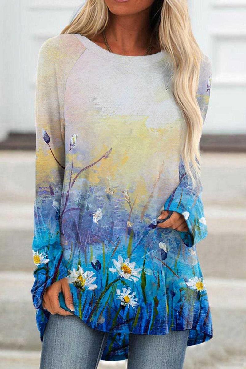 Women' T-Shirt Fashion 3D Gradient Color Printing Long Sleeve Loose Floral T-Shirts Autumn 2022 Women O-Neck Casaul Pullover TopsWomen
Women' T-Shirt Fashion 3D Gradient Color Printing Long Sleeve Loose Floral T-Shirts Autumn 2022 Women O-Neck Casaul Pullover TopsWomen