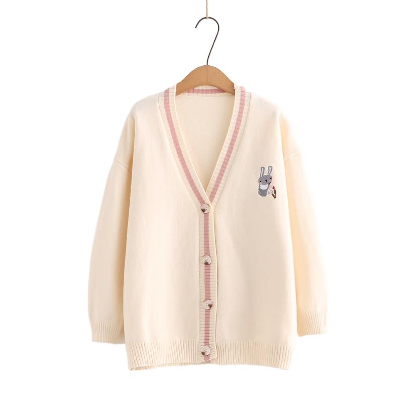 Women's Knits & Tees Cartoon Embroidery Women Cardigans Kawaii Knittd Sweater 2022 Winter Long Sleeve V-neck Single-breasted Preppy S, White
Women's Knits & Tees Cartoon Embroidery Women Cardigans Kawaii Knittd Sweater 2022 Winter Long Sleeve V-neck Single-breasted Preppy S, White
