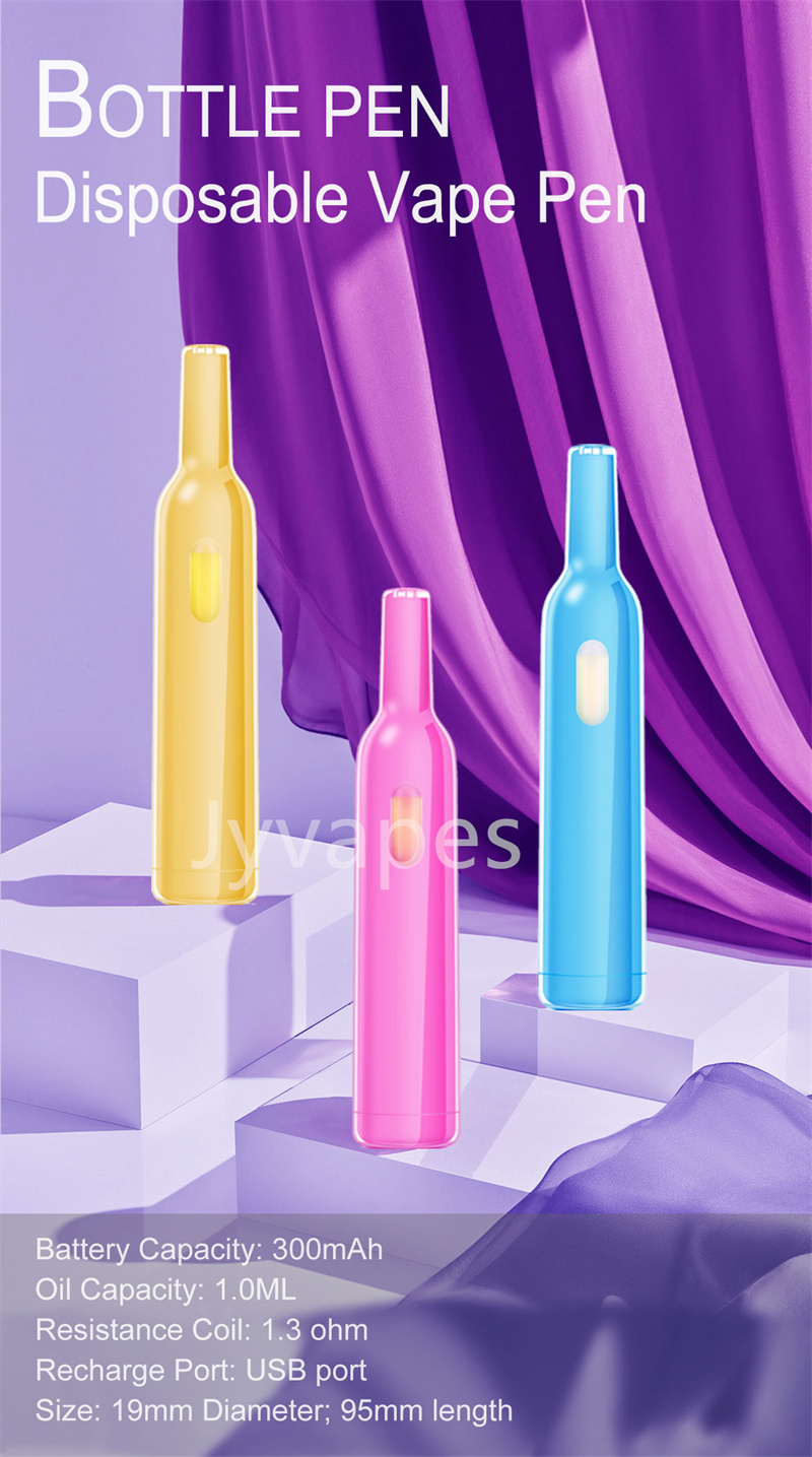 Bottle Pen Disposable Vape Pen Electronic Cigarette Atomizer Cartridge 300mAh Chargeable Fruit 10 Color 1.0ML Empty Tank with Plastic Glass Packing Tube
Bottle Pen Disposable Vape Pen Electronic Cigarette Atomizer Cartridge 300mAh Chargeable Fruit 10 Color 1.0ML Empty Tank with Plastic Glass Packing Tube
