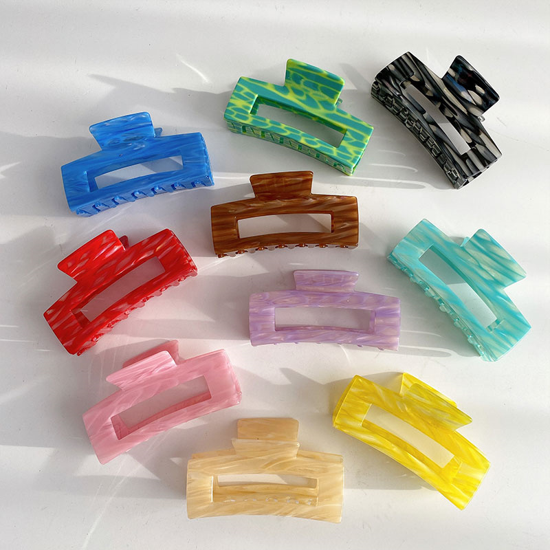 Length 9.7 CM Floral Pattern Square Hair Clamps Women Geometric Large Hair Clips Crab Claw Acetic Acid Hairpins Lady Head Wear Ponytail Color Accessories
Length 9.7 CM Floral Pattern Square Hair Clamps Women Geometric Large Hair Clips Crab Claw Acetic Acid Hairpins Lady Head Wear Ponytail Color Accessories