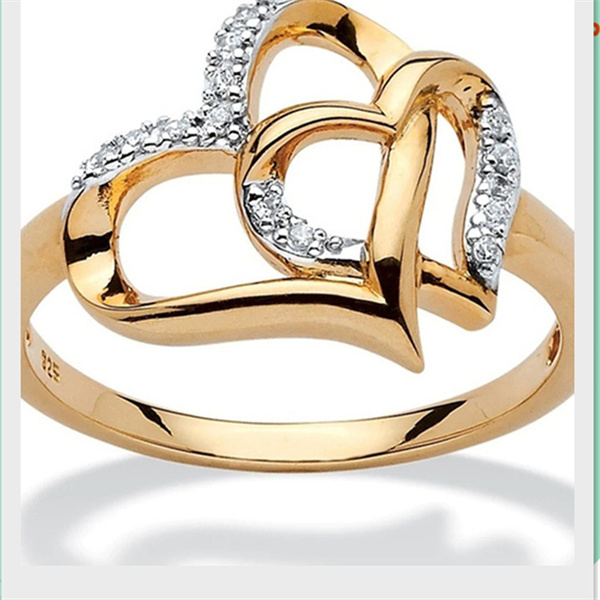 Fashion High Light Luxury Exquisite Double Heart Cluster Rings Ladies Zirconia Crystal Gold Rose Gold Hollow Wedding Party Ring Gift AB731
Fashion High Light Luxury Exquisite Double Heart Cluster Rings Ladies Zirconia Crystal Gold Rose Gold Hollow Wedding Party Ring Gift AB731