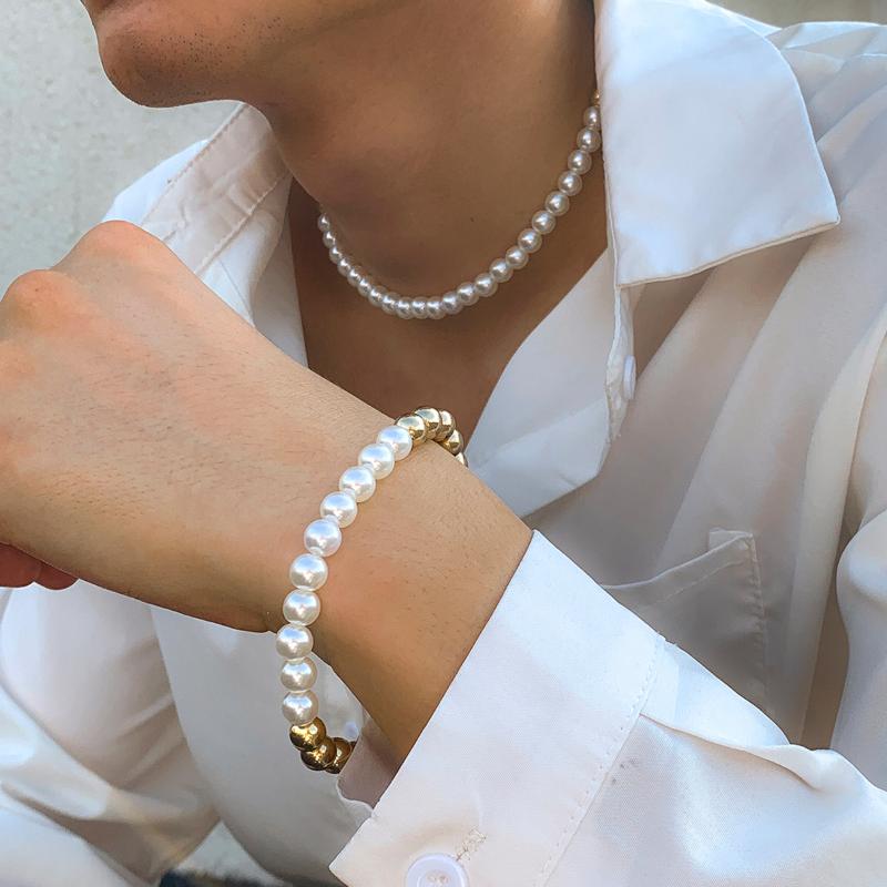 Earrings & Necklace IngeSight.Z Imitation Pearl Chain Necklaces Bracelets Set Punk Big Clasps Beaded Choker Charm Friendship Men JewelryEarr, As pic
Earrings & Necklace IngeSight.Z Imitation Pearl Chain Necklaces Bracelets Set Punk Big Clasps Beaded Choker Charm Friendship Men JewelryEarr, As pic