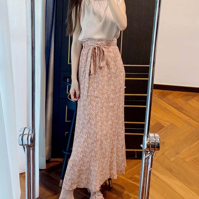 Skirts Cute Temperament Chiffon Print Long Skirt Summer Japan Style Woman Trumpet Elegant Office Ladies High Waist Faldas, Black
Skirts Cute Temperament Chiffon Print Long Skirt Summer Japan Style Woman Trumpet Elegant Office Ladies High Waist Faldas, Black