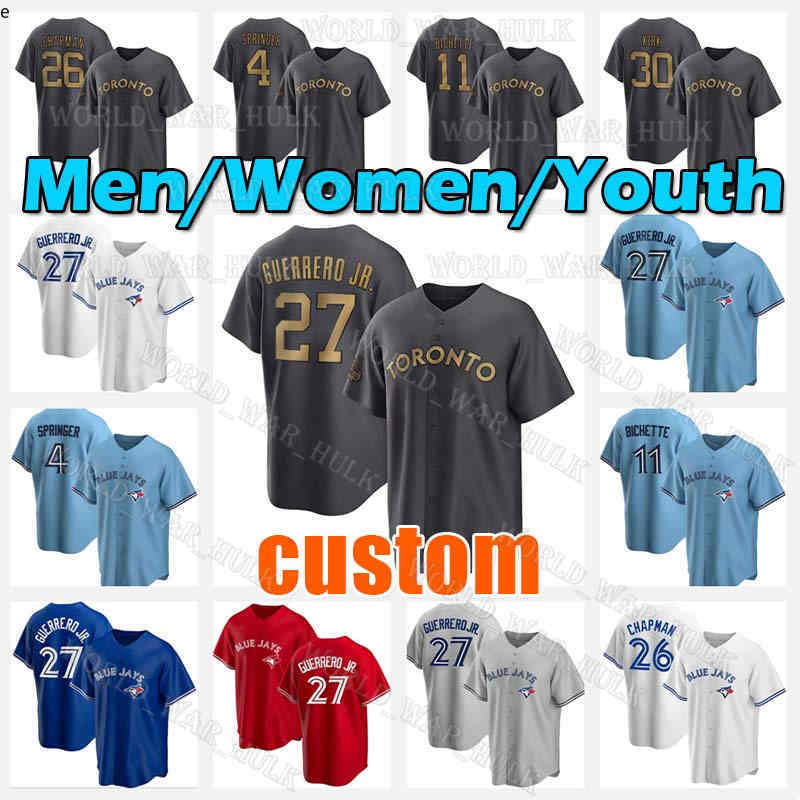 27 Vladimir Guerrero Jr. Blue Jays Baseball Jersey 2022 All-Star 26 Matt Chapman Toronto Bo Bichette George Springer Alek Manoah Ryu Lourdes Gurriel 30 Alejandro Kirk, Men custom cool base(l n)
27 Vladimir Guerrero Jr. Blue Jays Baseball Jersey 2022 All-Star 26 Matt Chapman Toronto Bo Bichette George Springer Alek Manoah Ryu Lourdes Gurriel 30 Alejandro Kirk, Men custom cool base(l n)