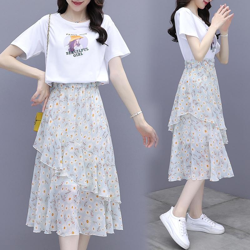 Work Dresses Japan And South Korea, Chiffon Flower Dress, Female Summer, Small Fresh Skirt, Two Sets Of Summer, White 
Work Dresses Japan And South Korea, Chiffon Flower Dress, Female Summer, Small Fresh Skirt, Two Sets Of Summer, White