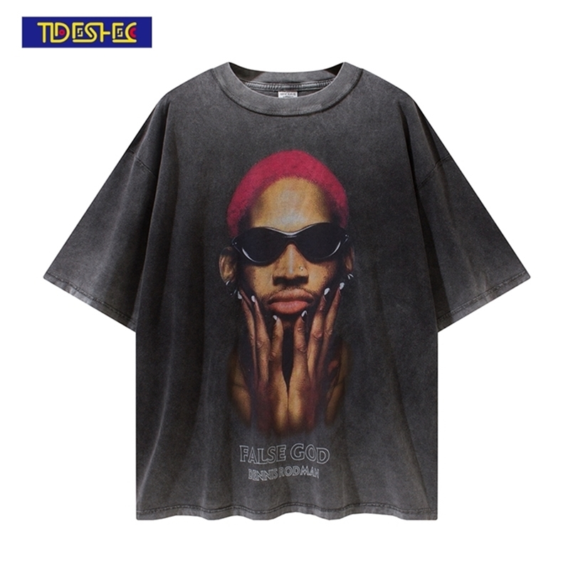Tideshec Cool Men Cotton DennisRodman Portrait T Shirt Short Sleeve Crew Neck Graphic Fashion T-Shirts Hip Hop Streetwear Tee 220407, Black
Tideshec Cool Men Cotton DennisRodman Portrait T Shirt Short Sleeve Crew Neck Graphic Fashion T-Shirts Hip Hop Streetwear Tee 220407, Black