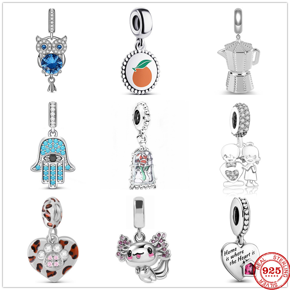 925 Silver Charm Beads Dangle Coffee Pot Mexican Axolotl Evil Eye Bead Fit Pandora Charms Bracelet DIY Jewelry Accessories
925 Silver Charm Beads Dangle Coffee Pot Mexican Axolotl Evil Eye Bead Fit Pandora Charms Bracelet DIY Jewelry Accessories