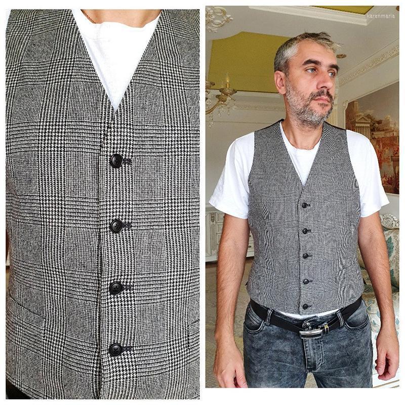 Men' Vests Suit Vest Check Wedding Groom Waistcoat Slim Fit Retro Sleeveless Steampunk For Men Kare22, Gray
Men' Vests Suit Vest Check Wedding Groom Waistcoat Slim Fit Retro Sleeveless Steampunk For Men Kare22, Gray