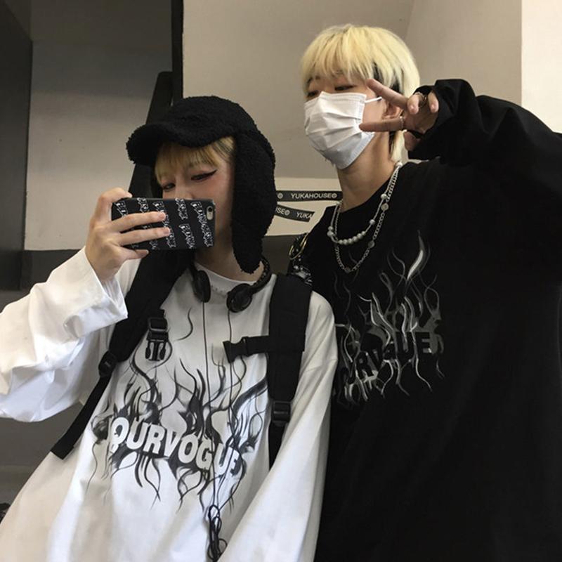Women' T-Shirt Harajuku Vintage Female Long Sleeve Men Black Gothic Cartoon Print Streetwear Baggy Loose Tops Hip Hop T Shirts CasualWomen, Lu2
Women' T-Shirt Harajuku Vintage Female Long Sleeve Men Black Gothic Cartoon Print Streetwear Baggy Loose Tops Hip Hop T Shirts CasualWomen, Lu2