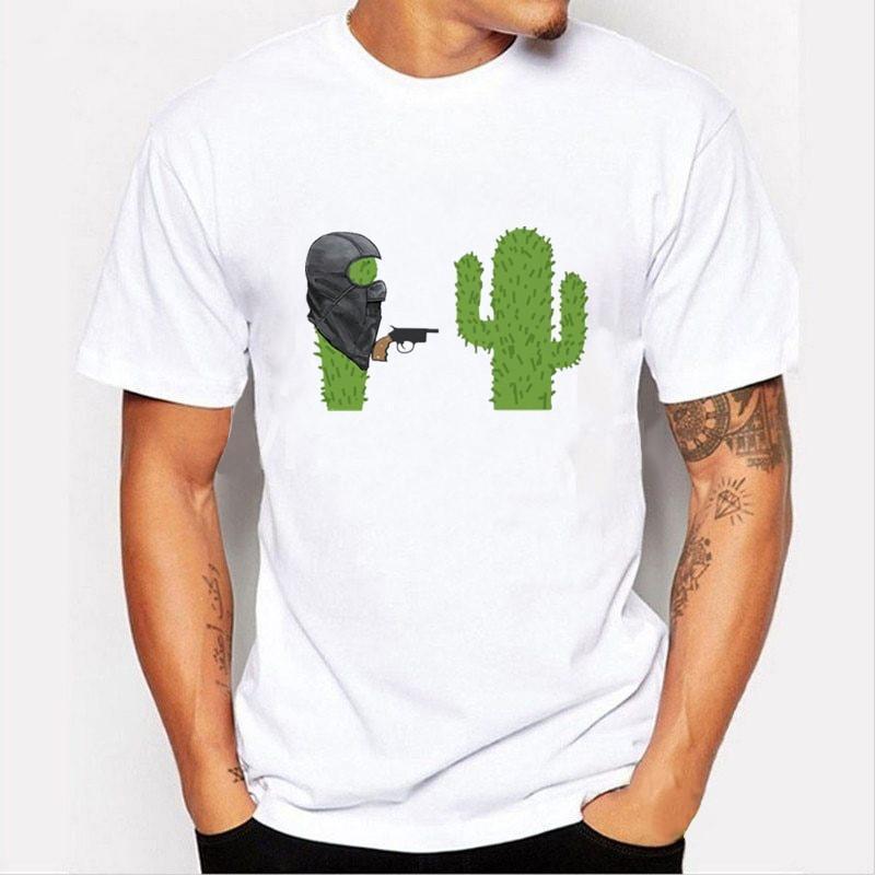 Men' T-Shirts T-shirt 2022 Summer O-neck Casual Short Sleeve Funny Cactus With Gun, Black
Men' T-Shirts T-shirt 2022 Summer O-neck Casual Short Sleeve Funny Cactus With Gun, Black