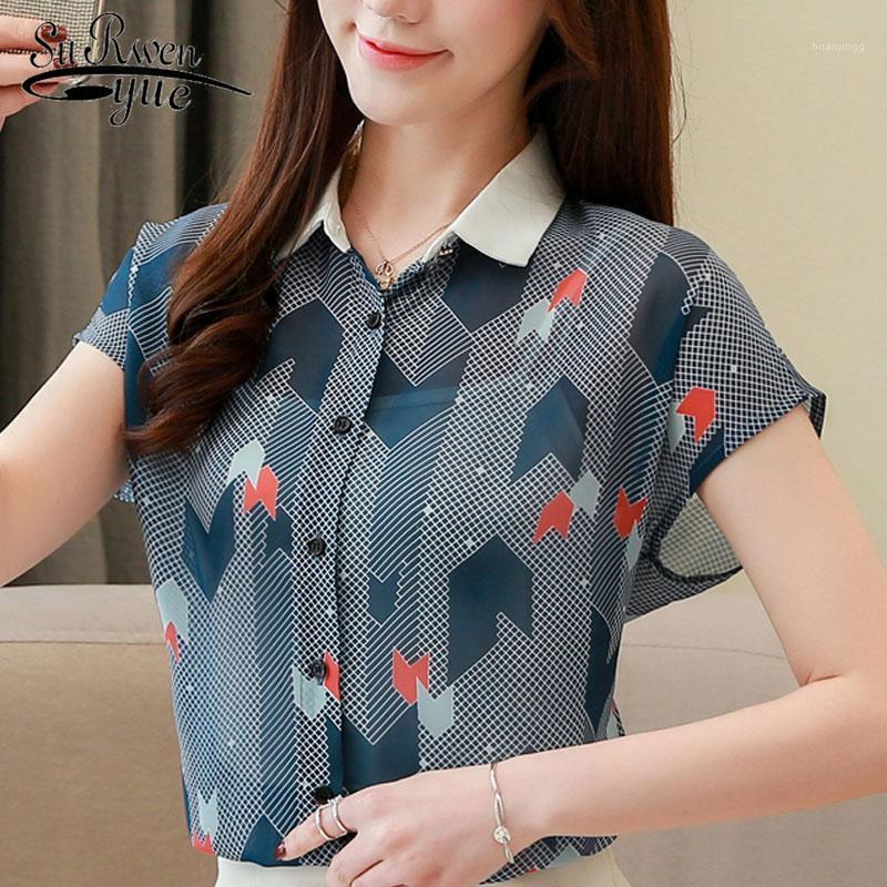 Women Blouse And Top 2022 Summer Elegant Fashion Turn Down Collar Short Shirt Chiffon Shirts Printing Splicing 3908 50 Women' Blouses, Blue
Women Blouse And Top 2022 Summer Elegant Fashion Turn Down Collar Short Shirt Chiffon Shirts Printing Splicing 3908 50 Women' Blouses, Blue