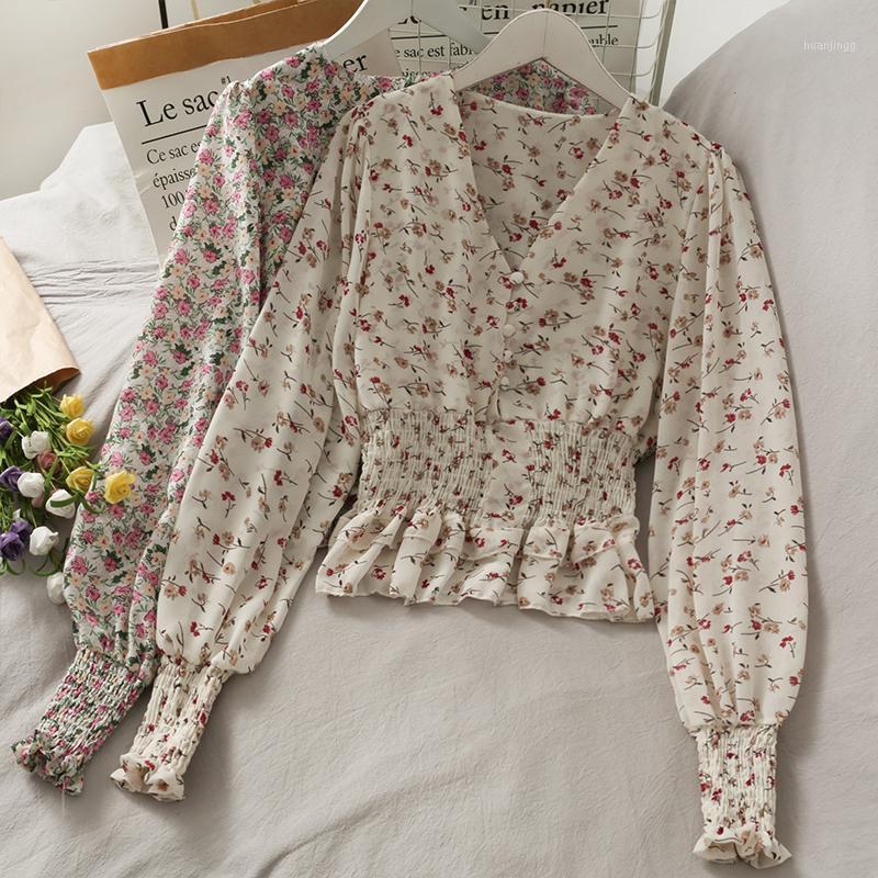 Women's Blouses & Shirts 2022 Spring Retro Floral Pleated Slim Long Sleeve Chiffon Shirt V-neck Breasted Print, See chart
Women's Blouses & Shirts 2022 Spring Retro Floral Pleated Slim Long Sleeve Chiffon Shirt V-neck Breasted Print, See chart