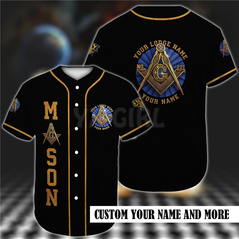 Custom Lodge Name Number Freemason Baseball Jersey Shirt 3D Printed Men s Casual s hip hop Tops 220712
Custom Lodge Name Number Freemason Baseball Jersey Shirt 3D Printed Men s Casual s hip hop Tops 220712