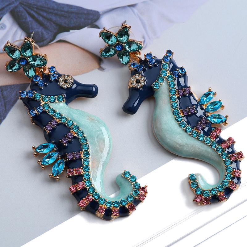 Dangle & Chandelier Fashion Animal Metal Enamel Earrings For Women Trend Hippocampus Pattern Fine Pendientes Luxury Jewelry Ear Accessories
Dangle & Chandelier Fashion Animal Metal Enamel Earrings For Women Trend Hippocampus Pattern Fine Pendientes Luxury Jewelry Ear Accessories