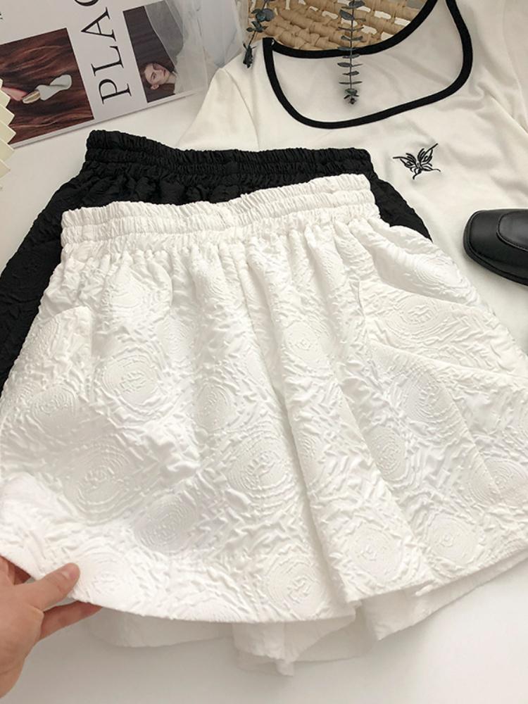 Women' Shorts Summer Elastic Waist Women Fashion Pockets High Wide Leg Lady Casual Loose Solid Color ShortsWomen, White
Women' Shorts Summer Elastic Waist Women Fashion Pockets High Wide Leg Lady Casual Loose Solid Color ShortsWomen, White