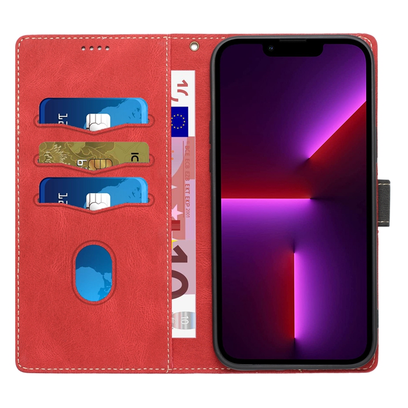 Grid Hybrid Color Leather Wallet Cases For Iphone 17 Air 16 16E 15 14 13 Pro Max 2 11 XR 8 7 6 Plus Credit ID Card Slot Cash Pocket Flip Cover Busines