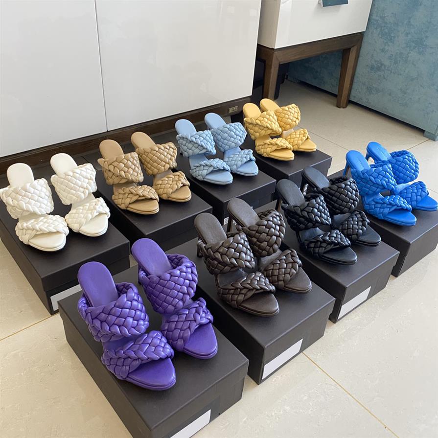 Women Sandals Woven High Heels Curve Sandal Elongated Almond Toe Mules Fashion Luxurys Designers Womens Shoes With Box195O, Custom made
Women Sandals Woven High Heels Curve Sandal Elongated Almond Toe Mules Fashion Luxurys Designers Womens Shoes With Box195O, Custom made