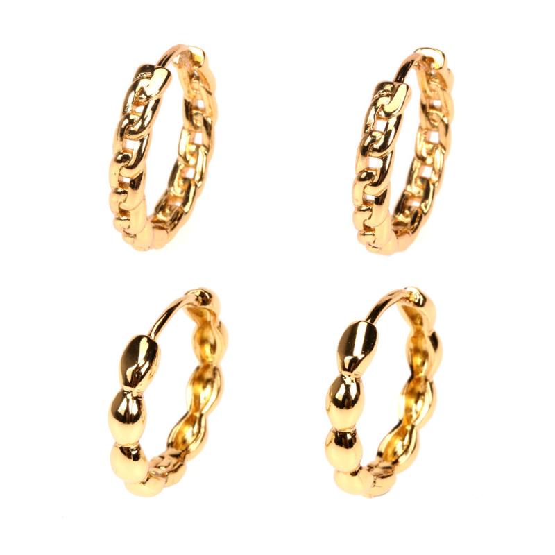 Hoop & Huggie Chic Gold Color Copper Metal Cuban Chain Small Earrings Dainty Wave Earring Minimalist Jewelry Gifts For WomenHoop
Hoop & Huggie Chic Gold Color Copper Metal Cuban Chain Small Earrings Dainty Wave Earring Minimalist Jewelry Gifts For WomenHoop