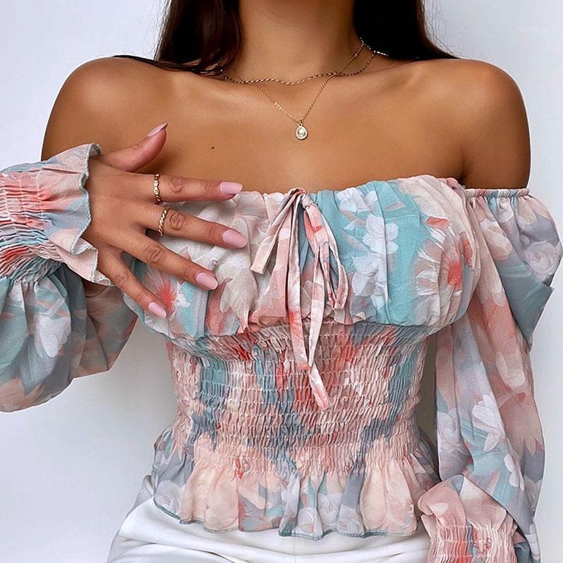 Women' Blouses & Shirts 2022 Summer Casual Long-sleeved Slim Sexy Off-the-shoulder Top Ruffled Lantern Sleeve Floral Print Ruched Shirt
Women' Blouses & Shirts 2022 Summer Casual Long-sleeved Slim Sexy Off-the-shoulder Top Ruffled Lantern Sleeve Floral Print Ruched Shirt