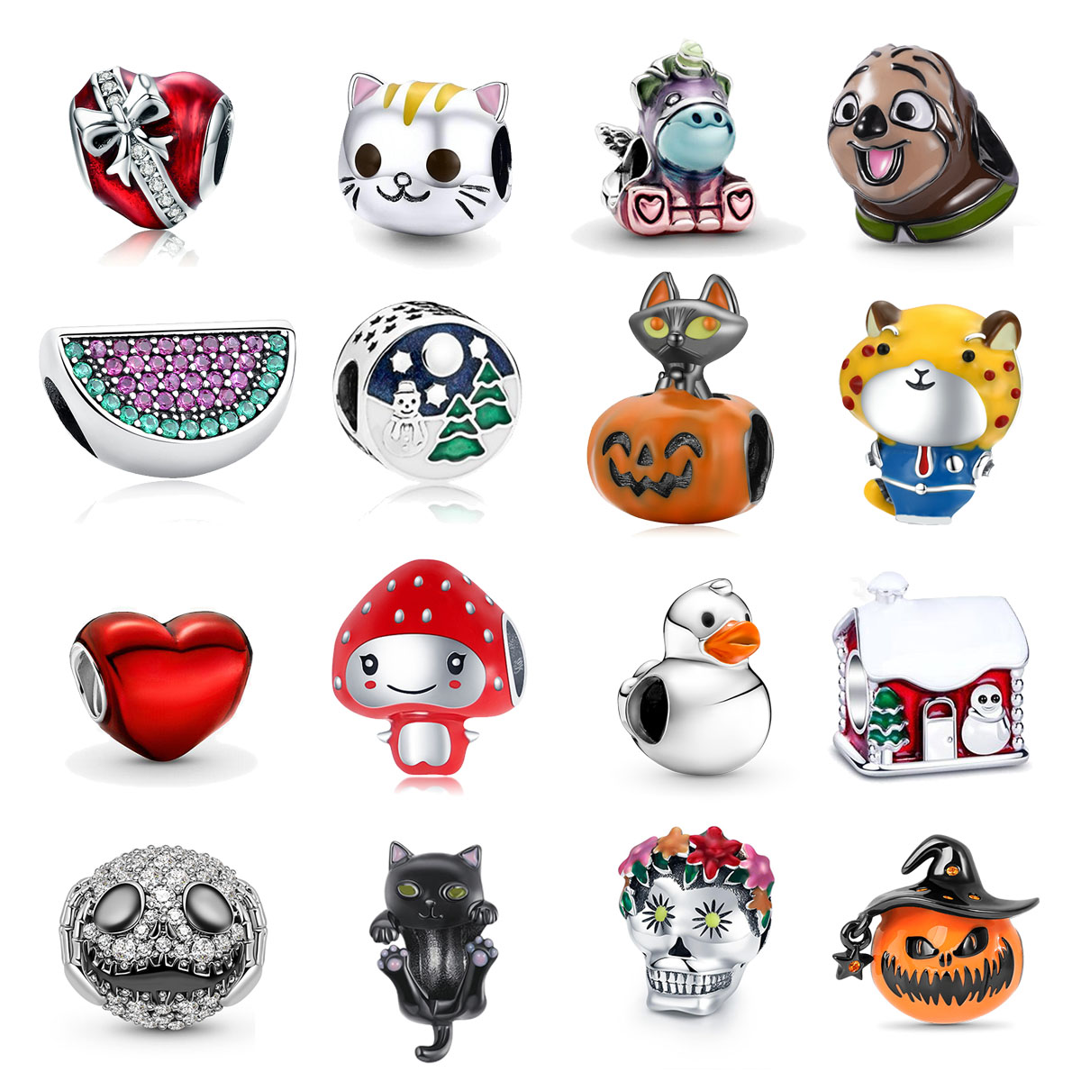 925 Sterling Silver Dangle Charm Halloween Cartoon Pumpkin ghost Cute Cat Beads Bead Fit Pandora Charms Bracelet DIY Jewelry Accessories
925 Sterling Silver Dangle Charm Halloween Cartoon Pumpkin ghost Cute Cat Beads Bead Fit Pandora Charms Bracelet DIY Jewelry Accessories