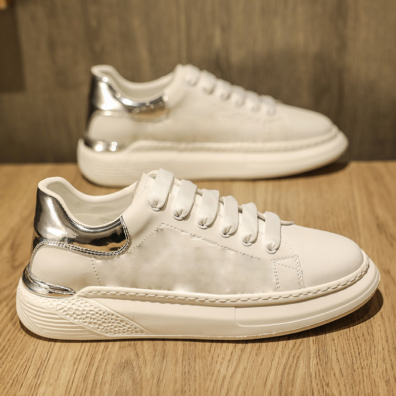 New Sneakers Men Shoes PU Leather Round Toe Flat Lace-up Fashion Trend Simple and Comfortable Breathable Business Casual Shoes HM244, White
New Sneakers Men Shoes PU Leather Round Toe Flat Lace-up Fashion Trend Simple and Comfortable Breathable Business Casual Shoes HM244, White