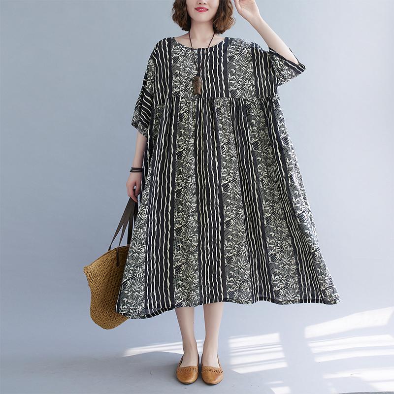 Plus Size Dresses BIG Summer Women Fashion Elegant Stripe Print Tops Ladies Female Large Long Casual Loose Ruffles Drapped Cotton Dress, Black
Plus Size Dresses BIG Summer Women Fashion Elegant Stripe Print Tops Ladies Female Large Long Casual Loose Ruffles Drapped Cotton Dress, Black