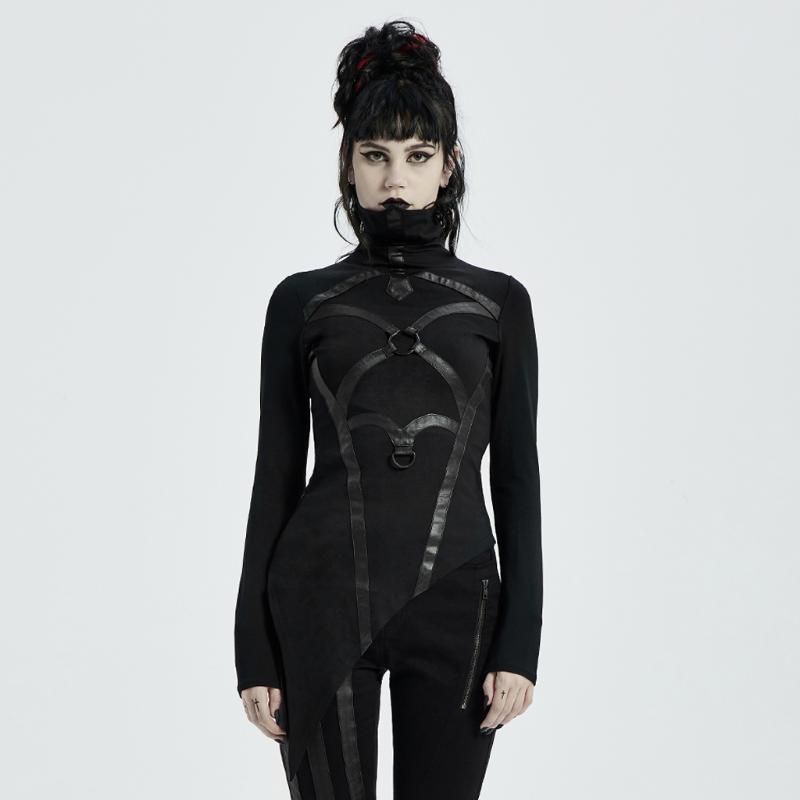 Women's T-Shirt Women's Gothic Church Architectural Structure Long Sleeve Top High Neck Skinny Halloween Cosplay T-shirtWomen's, Black 
Women's T-Shirt Women's Gothic Church Architectural Structure Long Sleeve Top High Neck Skinny Halloween Cosplay T-shirtWomen's, Black