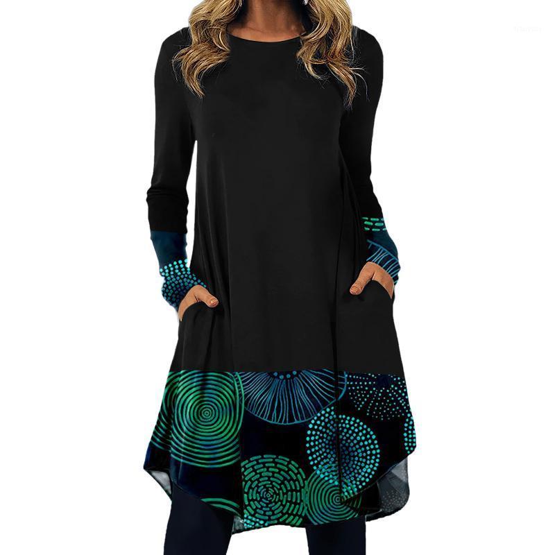Casual Dresses Womens With Pocket Western Ethnic Boho Floral Printed Long Sleeve Dress Round Neck Beach Sundress Vestidos Robes, Green
Casual Dresses Womens With Pocket Western Ethnic Boho Floral Printed Long Sleeve Dress Round Neck Beach Sundress Vestidos Robes, Green