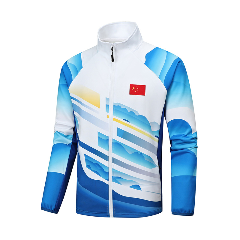 Men's Tracksuits Unisex Student Uniform Chinese Teams Tennis Player Training Suits Jacket + Pants Athlete Award Winning National Team Clothing