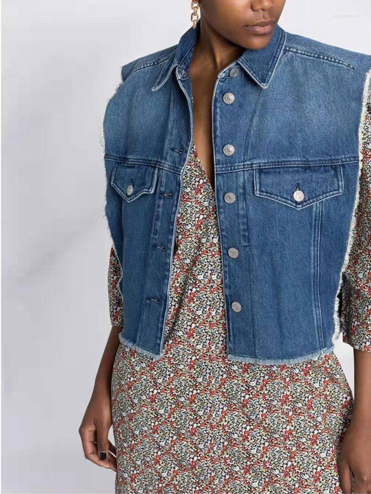 Women' Vests 2022 Spring Sleeveless Pointed Collar Button Pocket All-match Denim Vest Women Luci22, Blue
Women' Vests 2022 Spring Sleeveless Pointed Collar Button Pocket All-match Denim Vest Women Luci22, Blue