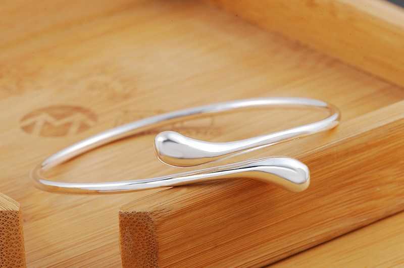 Charm Bracelets For 925 Women Fine Water Droplets Bangles Lady Fashion Wedding Party Christmas Gift Girl Jewelry