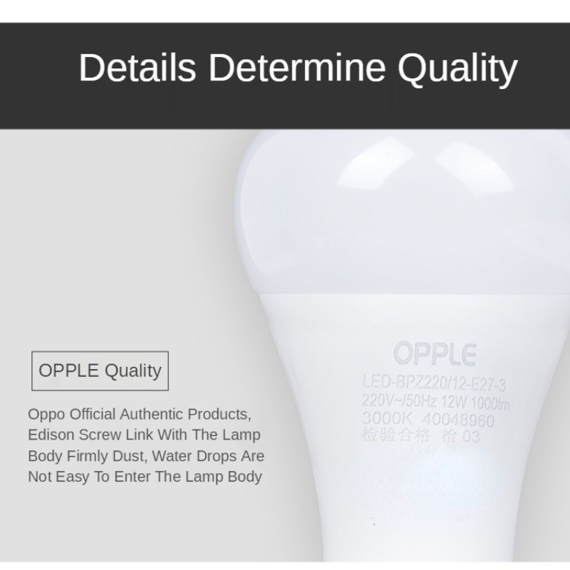OPPLE LED EcoMax1 E27 3W LED Bulb 3000K 4000K 6500K High Quality Energy Saving Bulbs Lamps Light