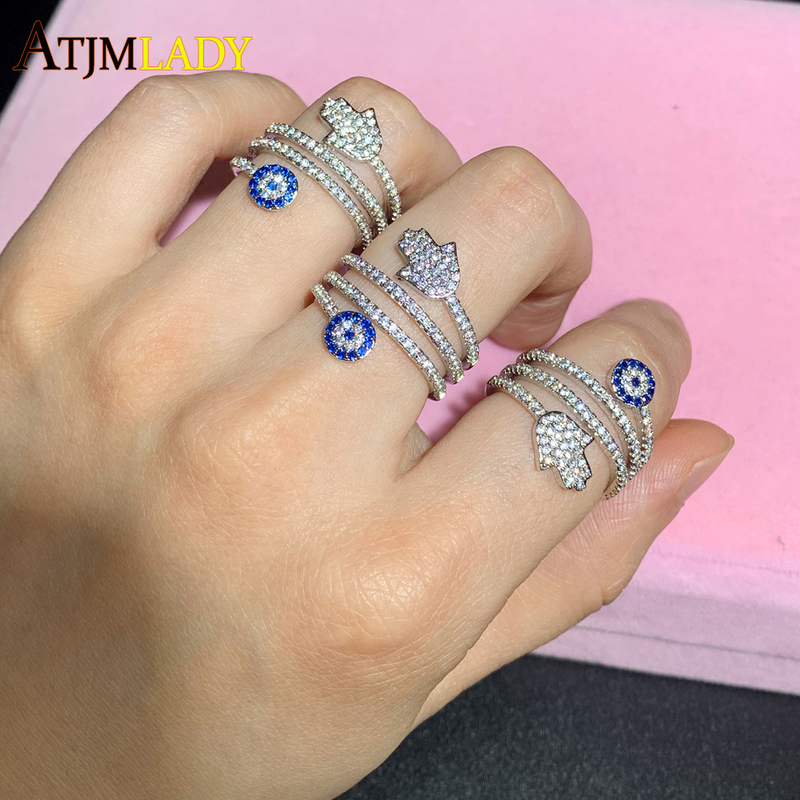 High Quality Screw Twist Ring Micro Pave White Blue Cubic Zirconia 5A CZ Fatima Hamsa Hand Round Eye Rings For Women Jewelry 220716
High Quality Screw Twist Ring Micro Pave White Blue Cubic Zirconia 5A CZ Fatima Hamsa Hand Round Eye Rings For Women Jewelry 220716