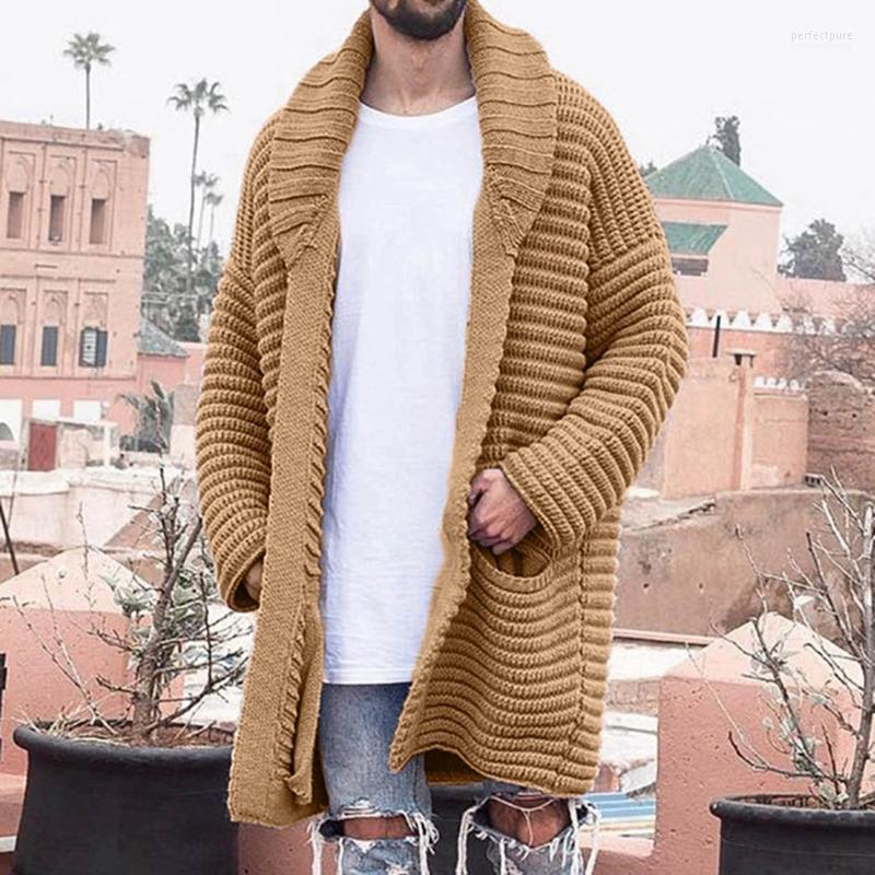 Men's Sweaters Autumn Winter Cardigan Sweater Coat Knitted Medium Length Long Sleeve Lapel Pocket Solid Thicken Warm Casual Coats Perf22, Khaki
Men's Sweaters Autumn Winter Cardigan Sweater Coat Knitted Medium Length Long Sleeve Lapel Pocket Solid Thicken Warm Casual Coats Perf22, Khaki
