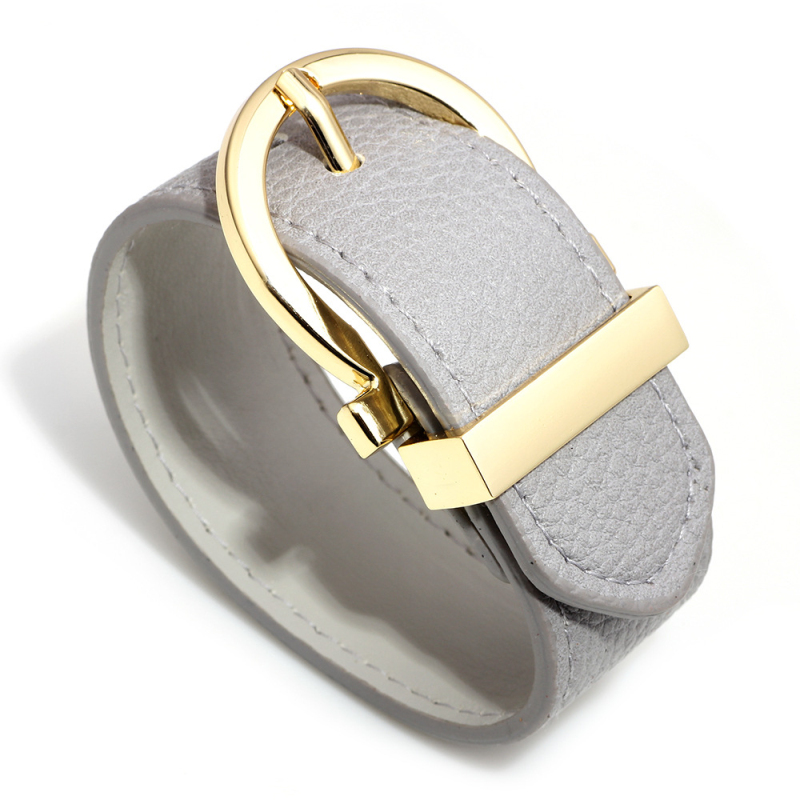 High Quality Multicolor 2.8MM Width Leather Adjustable Cuff Bracelet for Personality Women Gift