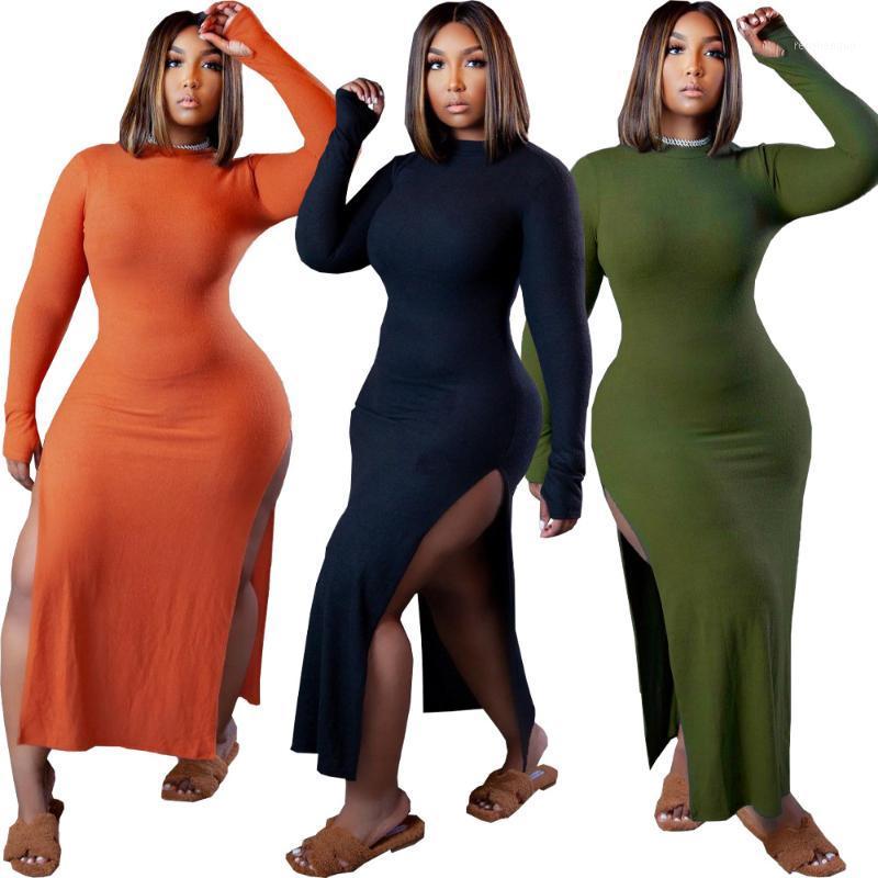 Casual Dresses RStylish Plus Size Women Clothes Solid Color High Side Slit Long Sleeve O Neck Bodycon Sexy Skinny Maxi Pencil, Black
Casual Dresses RStylish Plus Size Women Clothes Solid Color High Side Slit Long Sleeve O Neck Bodycon Sexy Skinny Maxi Pencil, Black